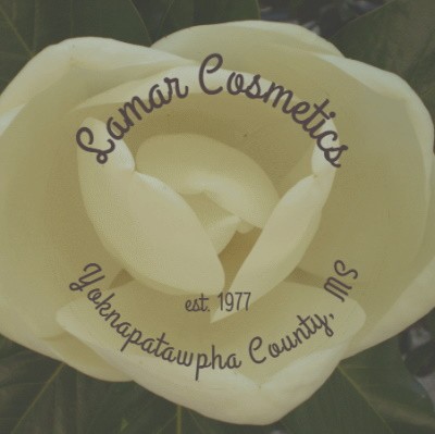 magnolia blossom with Lamar Cosmetics branding